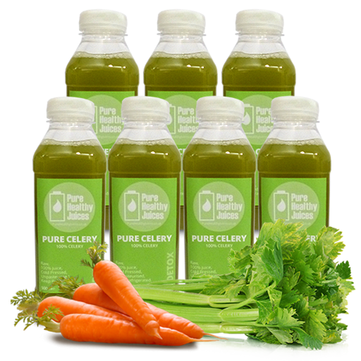 celery and carrot juice 7 bottles