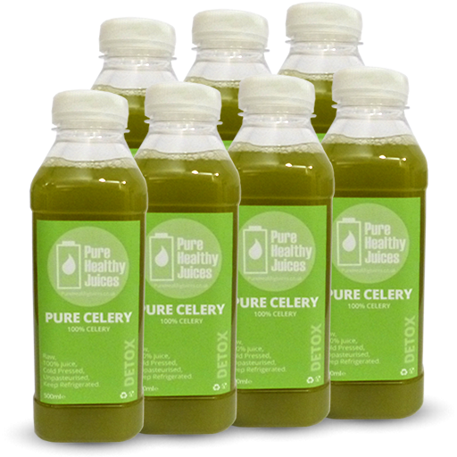 7 celery juice detox bottles