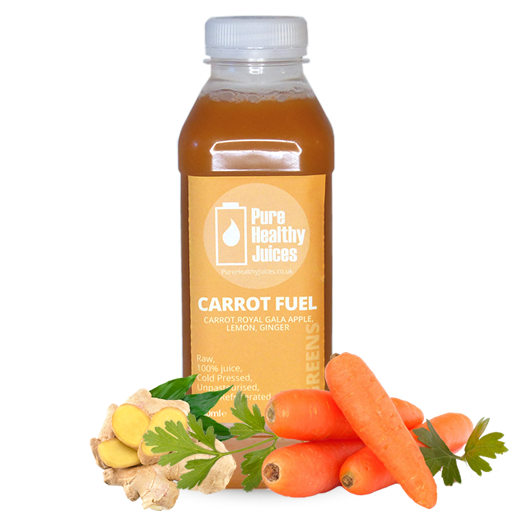pure healthy celery and carrot juice